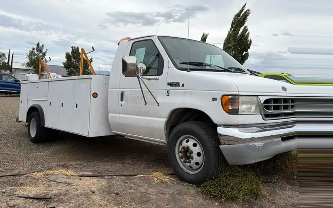 The same truck as it was photographed on a dirt lot